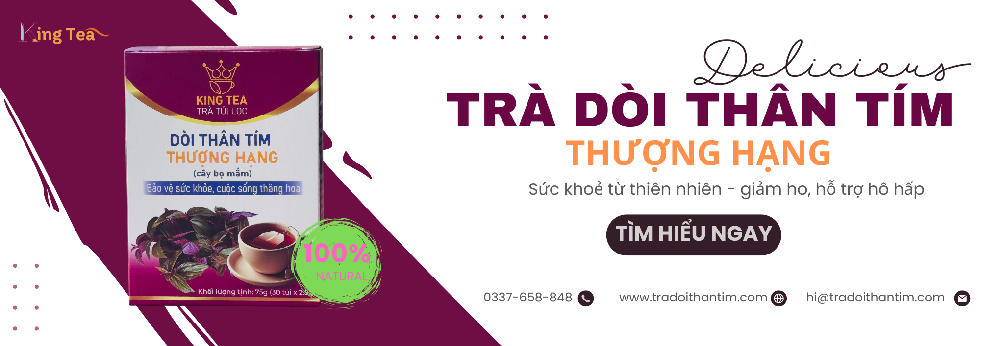 Trà Dòi Thân Tím Banner 1